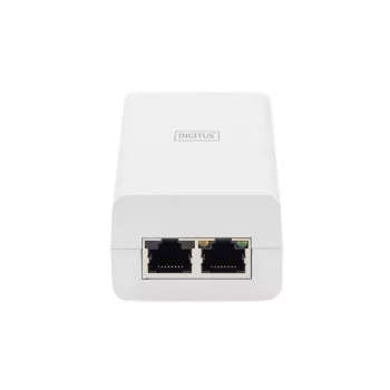 DIGITUS Gigabit Ethernet PoE+ injektor 802.3at, 30 W, malé puzdro, biela