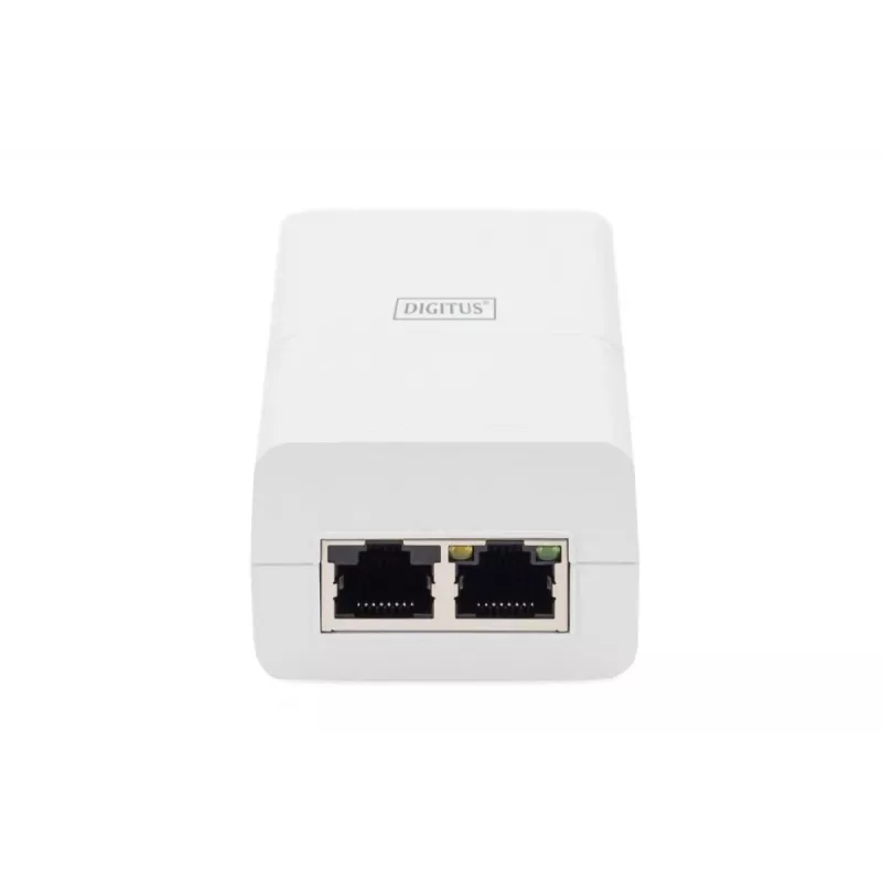 DIGITUS Gigabit Ethernet PoE+ injektor 802.3at, 30 W, malé puzdro, biela