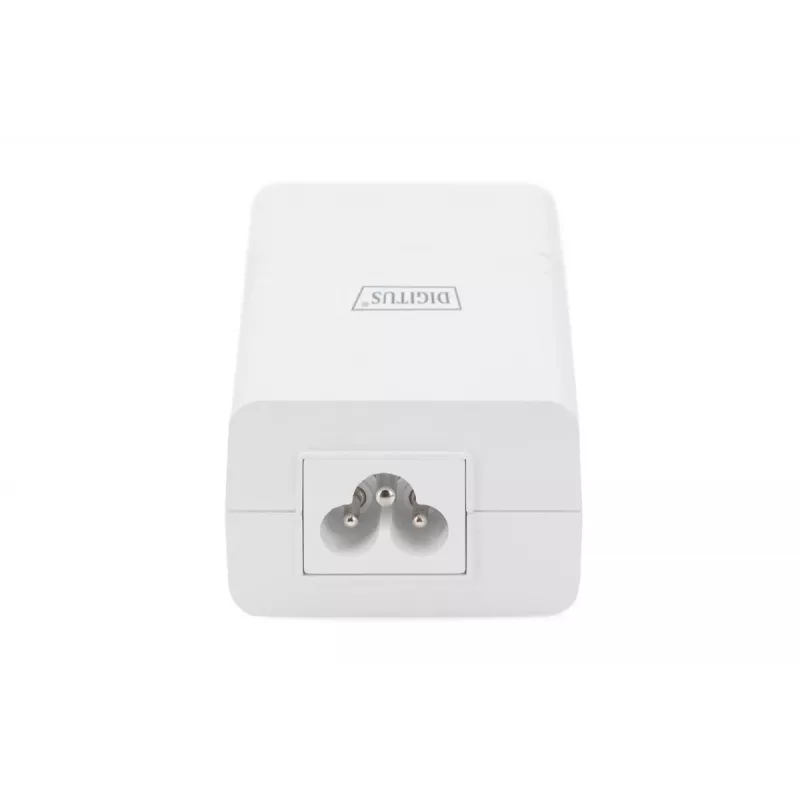 DIGITUS Gigabit Ethernet PoE+ injektor 802.3at, 30 W, malé puzdro, biela