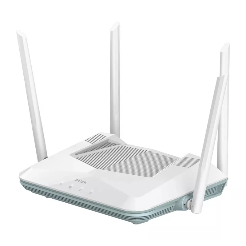 D-Link EAGLE PRO AI AX3200 smart router, Wi-Fi 6 (802.11ax), dualband (2,4 GHz / 5 GHz), Ethernet LAN, biela, stolný/tyčový router