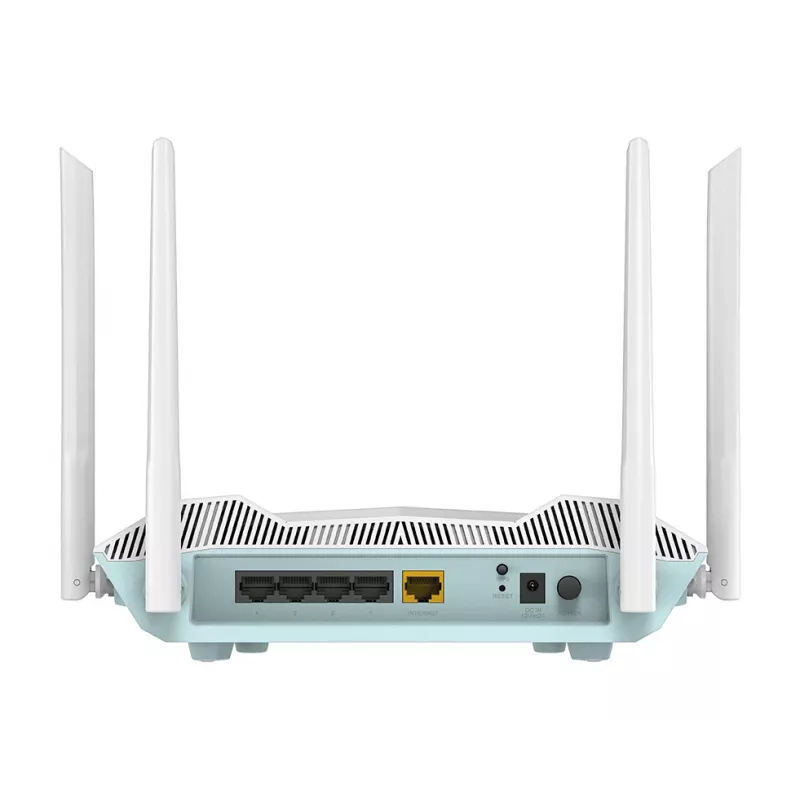 D-Link EAGLE PRO AI AX3200 smart router, Wi-Fi 6 (802.11ax), dualband (2,4 GHz / 5 GHz), Ethernet LAN, biela, stolný/tyčový router
