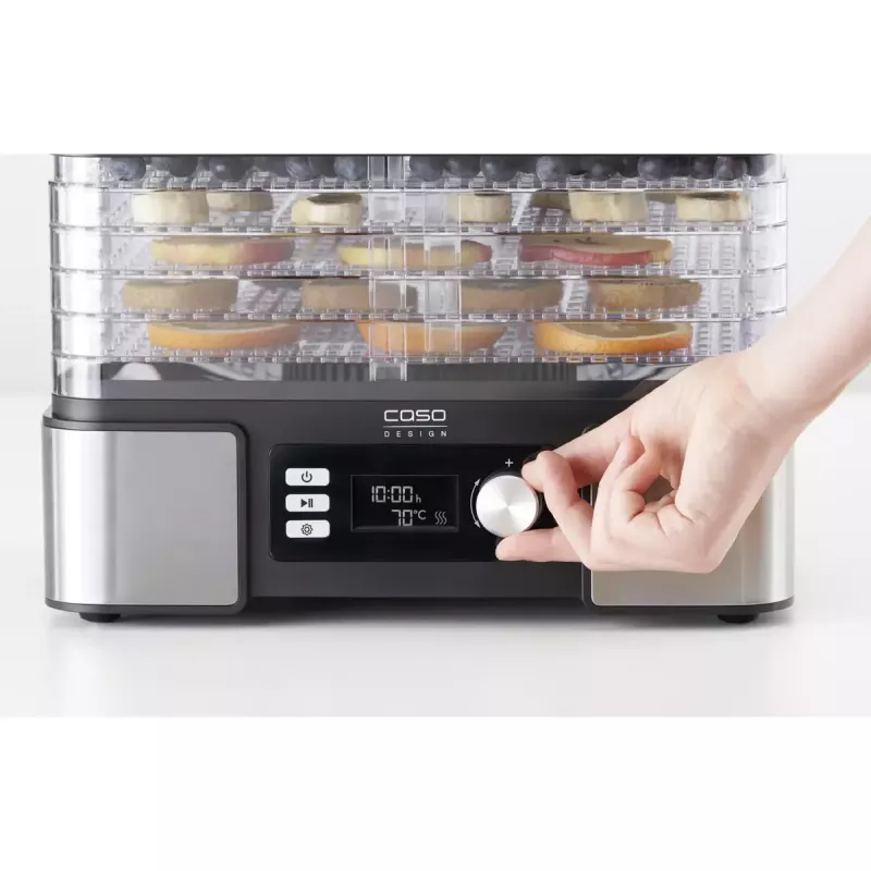 Sušička potravín Caso DH 450 — 5 nádob, výkon 370–450 W