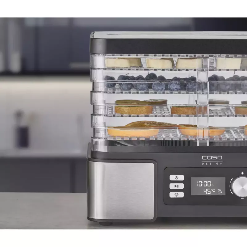 Sušička potravín Caso DH 450 — 5 nádob, výkon 370–450 W