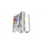 PC skriňa DeepCool CC360 WH ARGB Mini Tower biela — Micro-ATX/Mini-ITX, tvrdené sklo, 2x 3,5 palca + 3x 2,5 palca, 2x predný 120 mm ventilátor