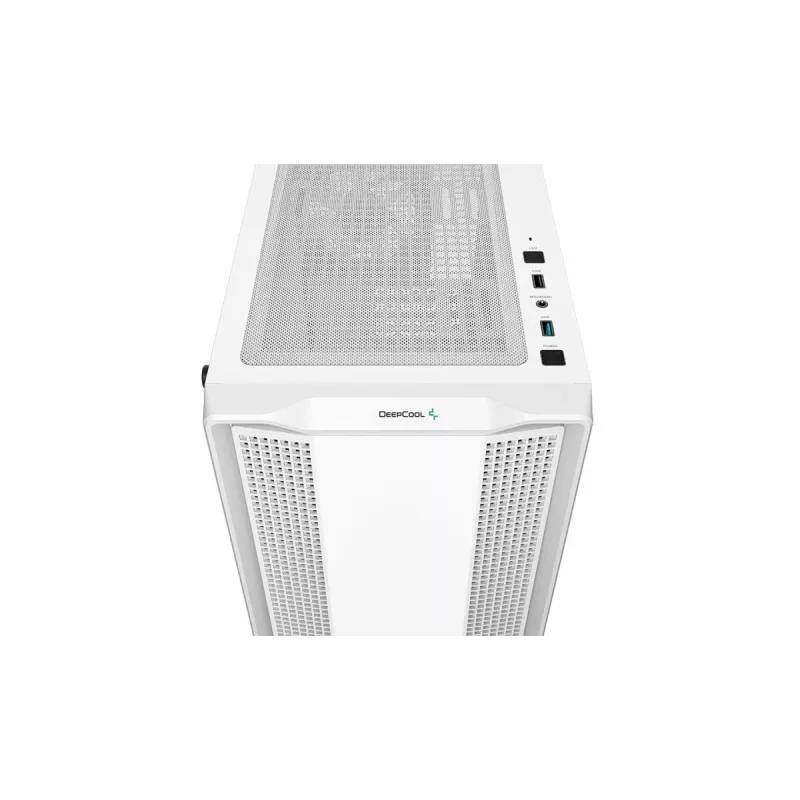 PC skriňa DeepCool CC360 WH ARGB Mini Tower biela — Micro-ATX/Mini-ITX, tvrdené sklo, 2x 3,5 palca + 3x 2,5 palca, 2x predný 120 mm ventilátor