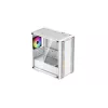 PC skriňa DeepCool CC360 WH ARGB Mini Tower biela — Micro-ATX/Mini-ITX, tvrdené sklo, 2x 3,5 palca + 3x 2,5 palca, 2x predný 120 mm ventilátor