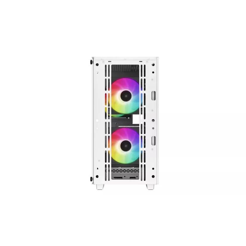 PC skriňa DeepCool CC360 WH ARGB Mini Tower biela — Micro-ATX/Mini-ITX, tvrdené sklo, 2x 3,5 palca + 3x 2,5 palca, 2x predný 120 mm ventilátor
