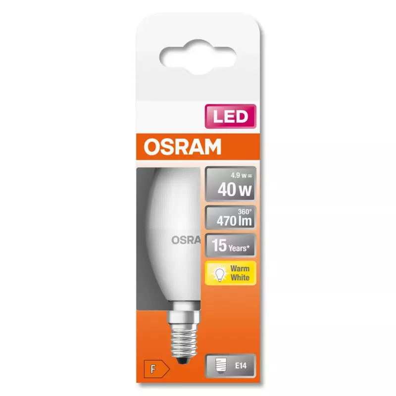 LED žiarovka Ledvance STAR 5 W E14, 2700 K teplá biela, 470 lm