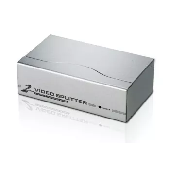 ATEN 2-portový VGA video splitter (350 MHz), VGA, 2x VGA, 1920 x 1440 pixelov, strieborná, kov, 30 m