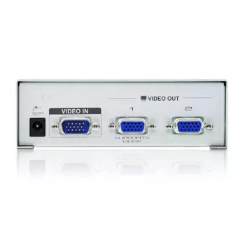 ATEN 2-portový VGA video splitter (350 MHz), VGA, 2x VGA, 1920 x 1440 pixelov, strieborná, kov, 30 m
