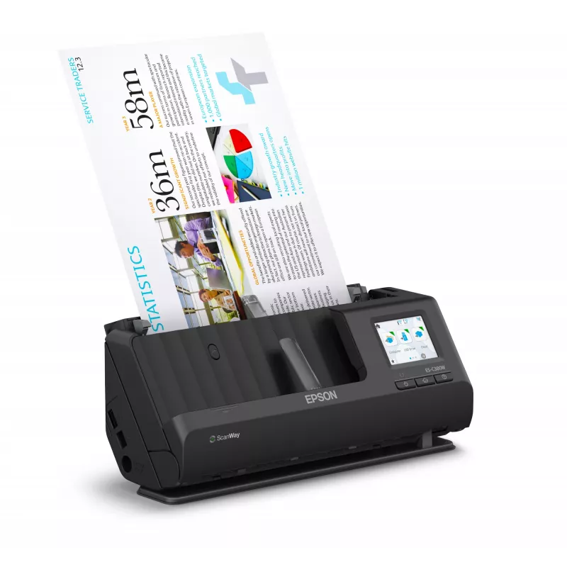 Epson ES-C380W ADF + skener s podávačom 600 x 600 DPI A4 čierny