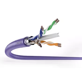 DIGITUS inštalačný kábel - CAT6 - F/UTP - AWG 23/1 - 100m - fialový