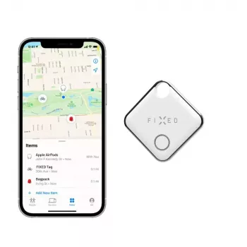Bluetooth lokalizačný štítok FIXED FIXTAG-WH — ľahký, 11 g, biely