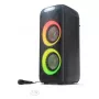 Sharp PS-949 XParty Street Beat párty reproduktor, 132 W, Bluetooth 5.0, vstavaná batéria, 12 h prehrávania, IPX4, USB/AUX, LED svetelná šou, čierny