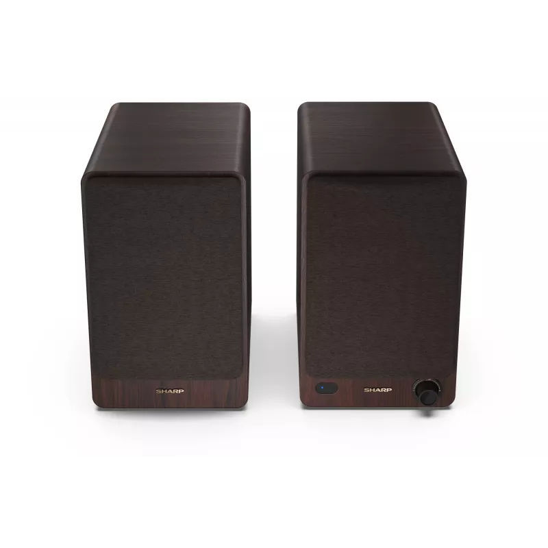 Sharp regálové reproduktory 2-pásmové hnedé káblové & bezdrôtové 60 W