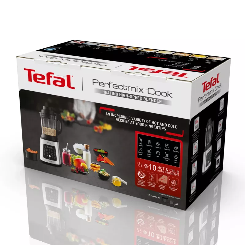 Tefal Perfectmix Cook BL83SD 1,75 L stolový mixér 1400 W čierny, nerez