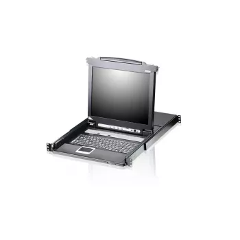 ATEN 8-portový 17-palcový LCD KVM prepínač (USB - PS/2 VGA) s USB portom pre periférie