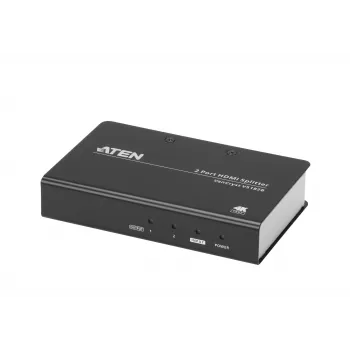 ATEN 2-port True 4K pri 60 Hz (4:4:4), HDMI splitter, HDMI, 2x HDMI, 4096 x 2160 pixelov, čierny, kov, 4K Ultra HD