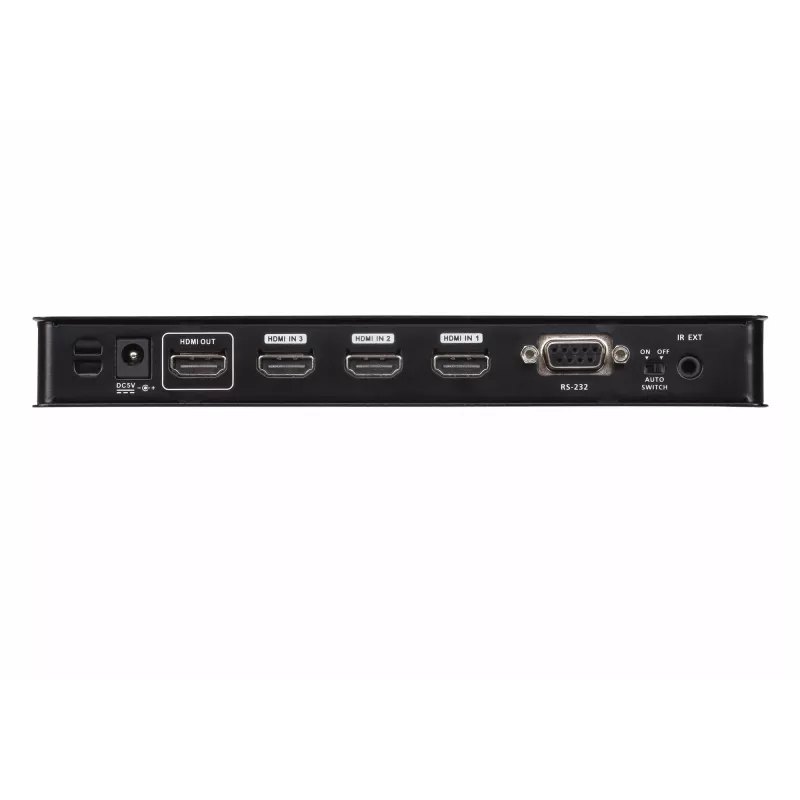ATEN 4-port True 4K HDMI switch, HDMI, kov, čierny, 60 Hz, 3 m, 18 Gbit/s