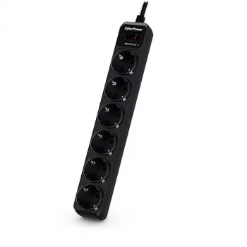 CyberPower B0620SC0-DE prepäťová ochrana čierna 6 AC výstupov 200 – 250 V 1,8 m