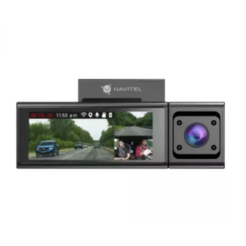 Navitel RC3 PRO trojkanálová kamera do auta, Full HD, GPS, Wi-Fi, IPS displej 3,16″ 820x320, SD do 128 GB, mapy v cene