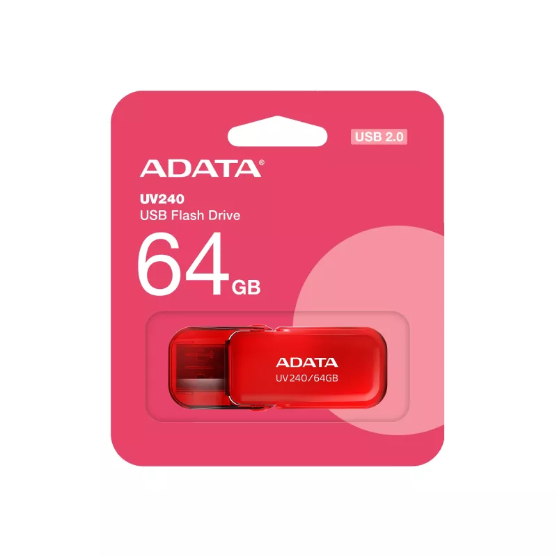 ADATA UV240 USB kľúč 64 GB USB Type-A 2.0 červený