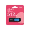 ADATA UV128 AUV128-512G-RBE USB kľúč 512 GB, USB-A 3.2 Gen 1, posuvný, čierno-modrý