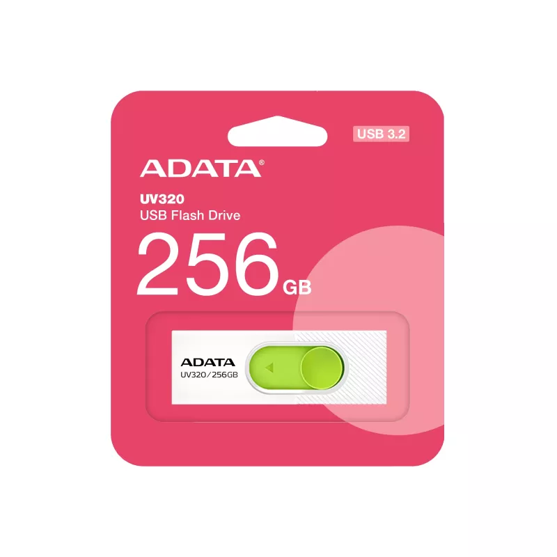 ADATA UV320 USB kľúč 256 GB USB Type-A 3.2 Gen 1 (3.1 Gen 1) zelený, biely