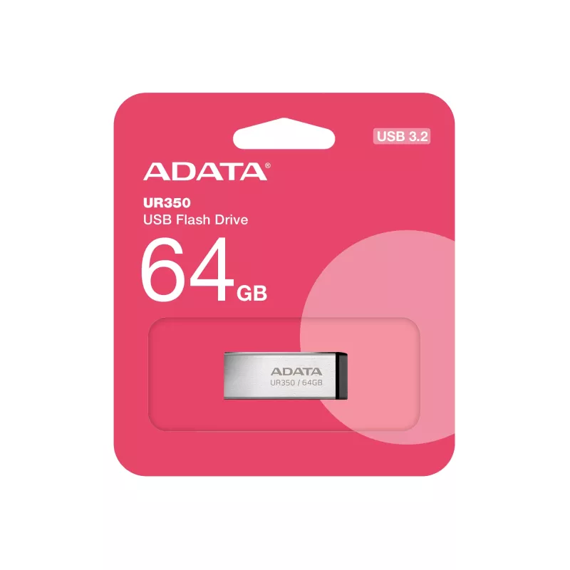ADATA UR350 USB kľúč 64 GB USB Type-A 3.2 Gen 1 (3.1 Gen 1) čierny
