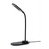 GEMBIRD stolná lampa s bezdrôtovou nabíjačkou, čierna