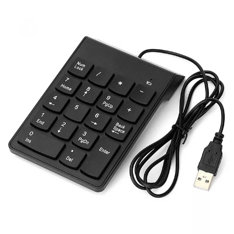 Numerický blok klávesov GEMBIRD KPD-U-03 USB 18 klávesov Scissorswitch, 1,45 m kábel, čierny