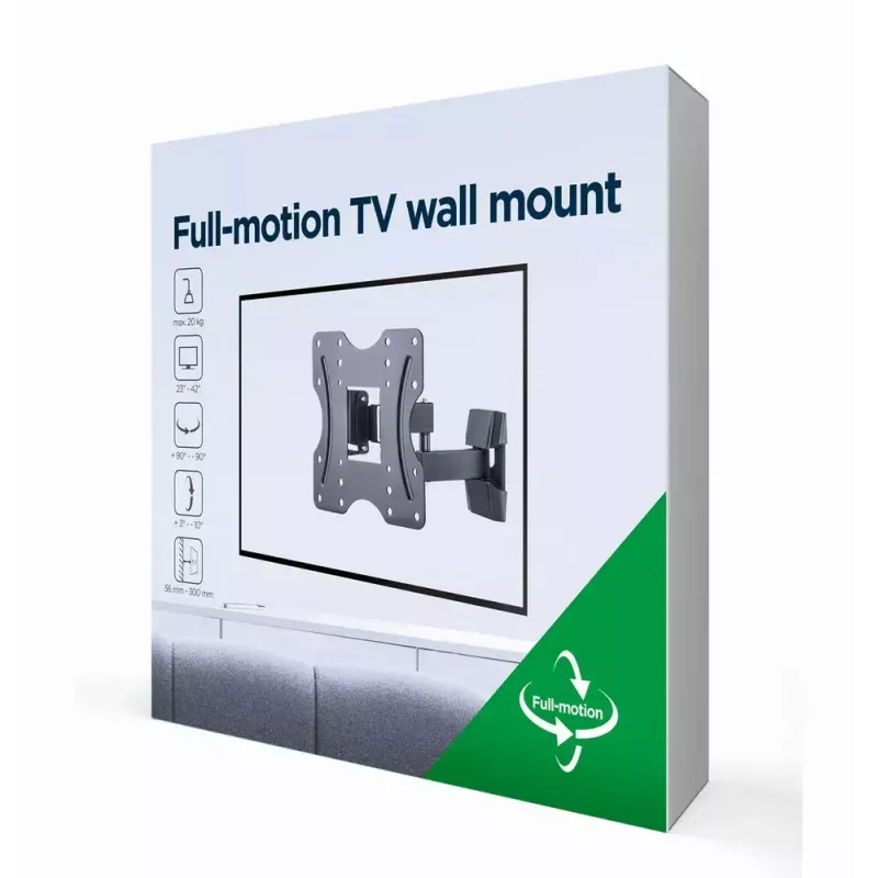 Nástenný TV držiak Gembird WM-42ST-01 106,7 cm 20 kg čierny