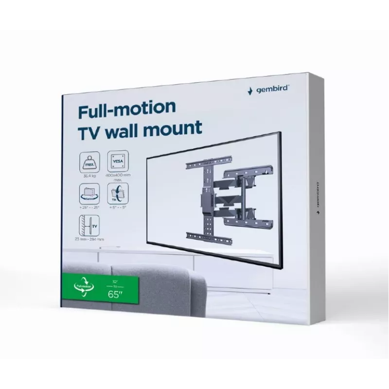 GEMBIRD plne pohyblivý nástenný TV držiak, 81,3 cm (32