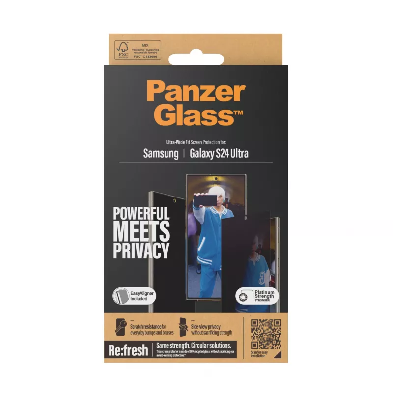 PanzerGlass ® Privacy Screen Protector Samsung Galaxy S24 Ultra | Ultra-Wide Fit s EasyAligner