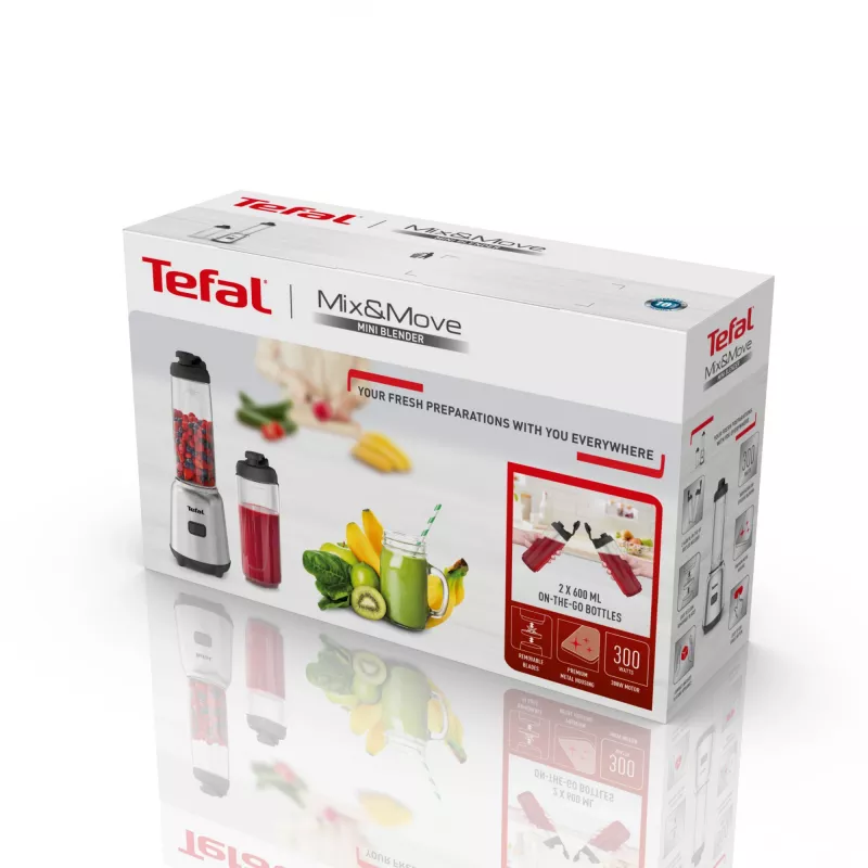 Tefal Mix&Move BL15FD 0,6 L stolový mixér 300 W nerez