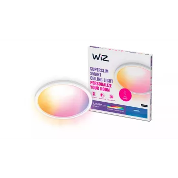 WiZ Superslim Ceiling 32 W, inteligentné stropné svietidlo, Wi-Fi/Bluetooth, biela, Wi-Fi 4 (802.11n), 802.11b, 802.11g, LED, plast