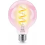 Philips Filament Clear 40 W G95 E27, inteligentné svetlo, Wi-Fi/Bluetooth, transparentná, Wi-Fi 4 (802.11n), 802.11b, 802.11g, LED, E27