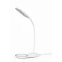 GEMBIRD stolná lampa s bezdrôtovou nabíjačkou, biela