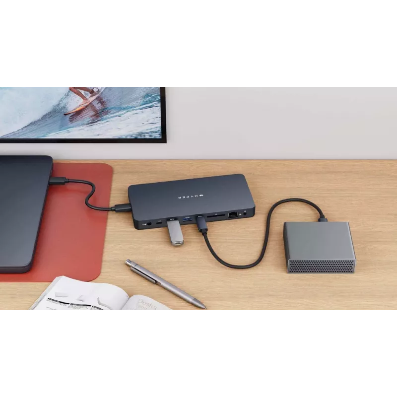 Targus HyperDrive Next káblový USB 3.2 Gen 2 (3.1 Gen 2) Type-C modrý
