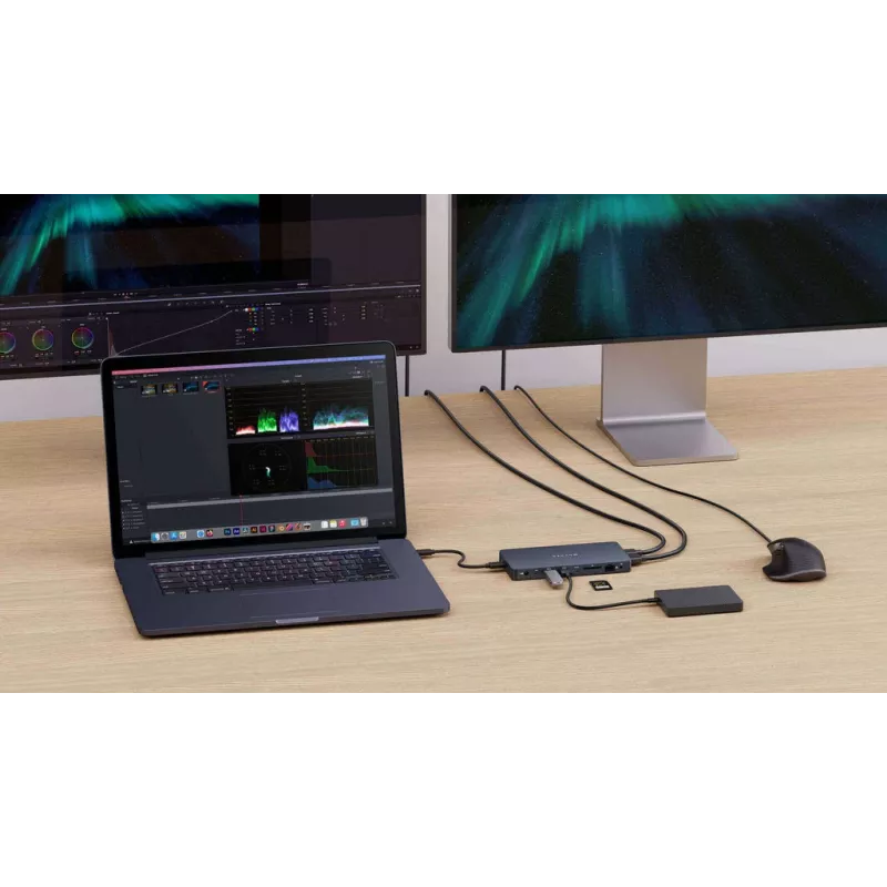 Targus HyperDrive Next káblový USB 3.2 Gen 2 (3.1 Gen 2) Type-C modrý