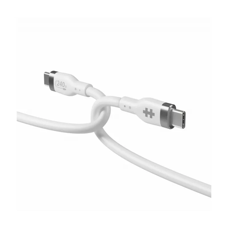 TARGUS Hyper 2m silikónový 240W USB-C nabíjací kábel - biely