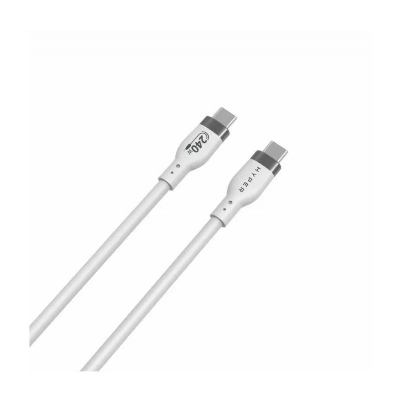 TARGUS Hyper 2m silikónový 240W USB-C nabíjací kábel - biely