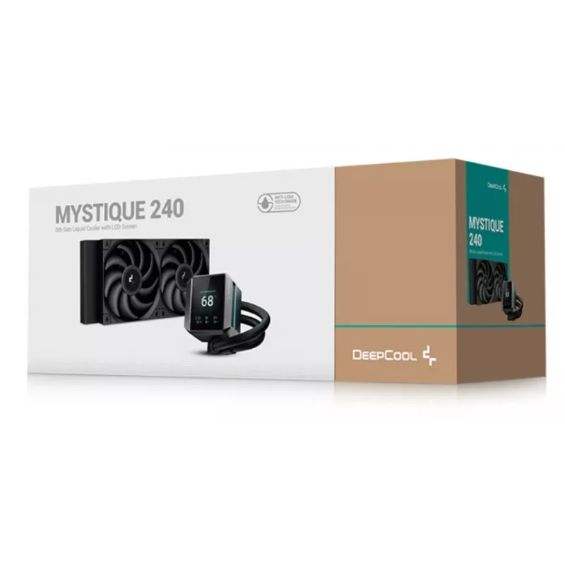 DEEPCOOL Mystique 240 procesorový All-in-One kvapalinový chladič 12 cm – čierny