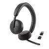 DELL Pro Wireless headset - WL3024, káblový & bezdrôtový, telefonovanie/hudba, 20 - 20000 Hz, 182 g, headset, čierny