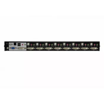 ATEN 8-portový USB DVI KVM prepínač s audiom, 2048 x 1536 pixelov, QXGA, 4,53 W, čierny