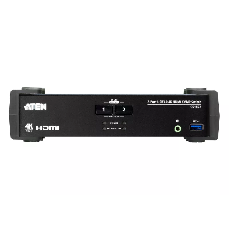 ATEN 2-portový USB 3.0 4K HDMI KVMP™ prepínač s režimom audio mixéra