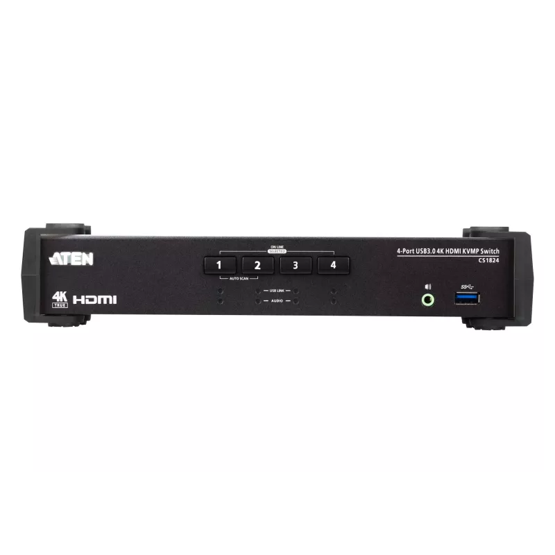 ATEN 4-portový USB 3.0 4K HDMI KVMP™ prepínač s režimom audio mixéra