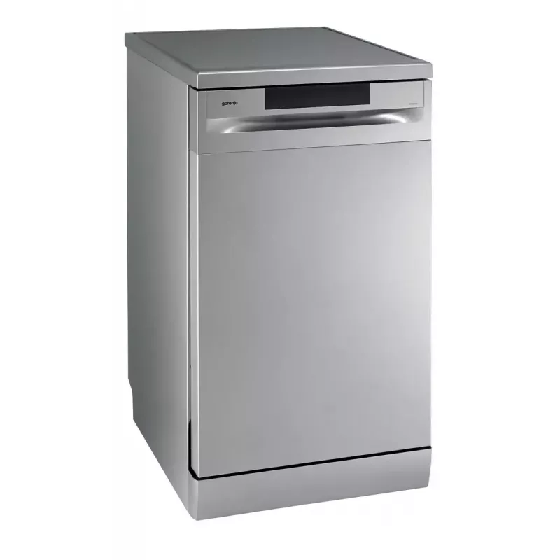 Voľne stojaca umývačka riadu Gorenje GS520E15S, úzka 45 cm, 9 súprav, 47 dB, sivá