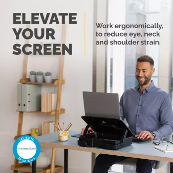 Fellowes taška na notebook s integrovaným stojanom na notebook - Breyta uzamykateľná taška na notebook pre hybridnú prácu & notebooky do 14 palcov/4 kg - čierna