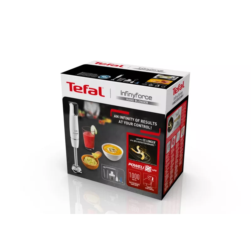 Tefal InfinyForce HB9441 0,8 l tyčový mixér 1000 W biely